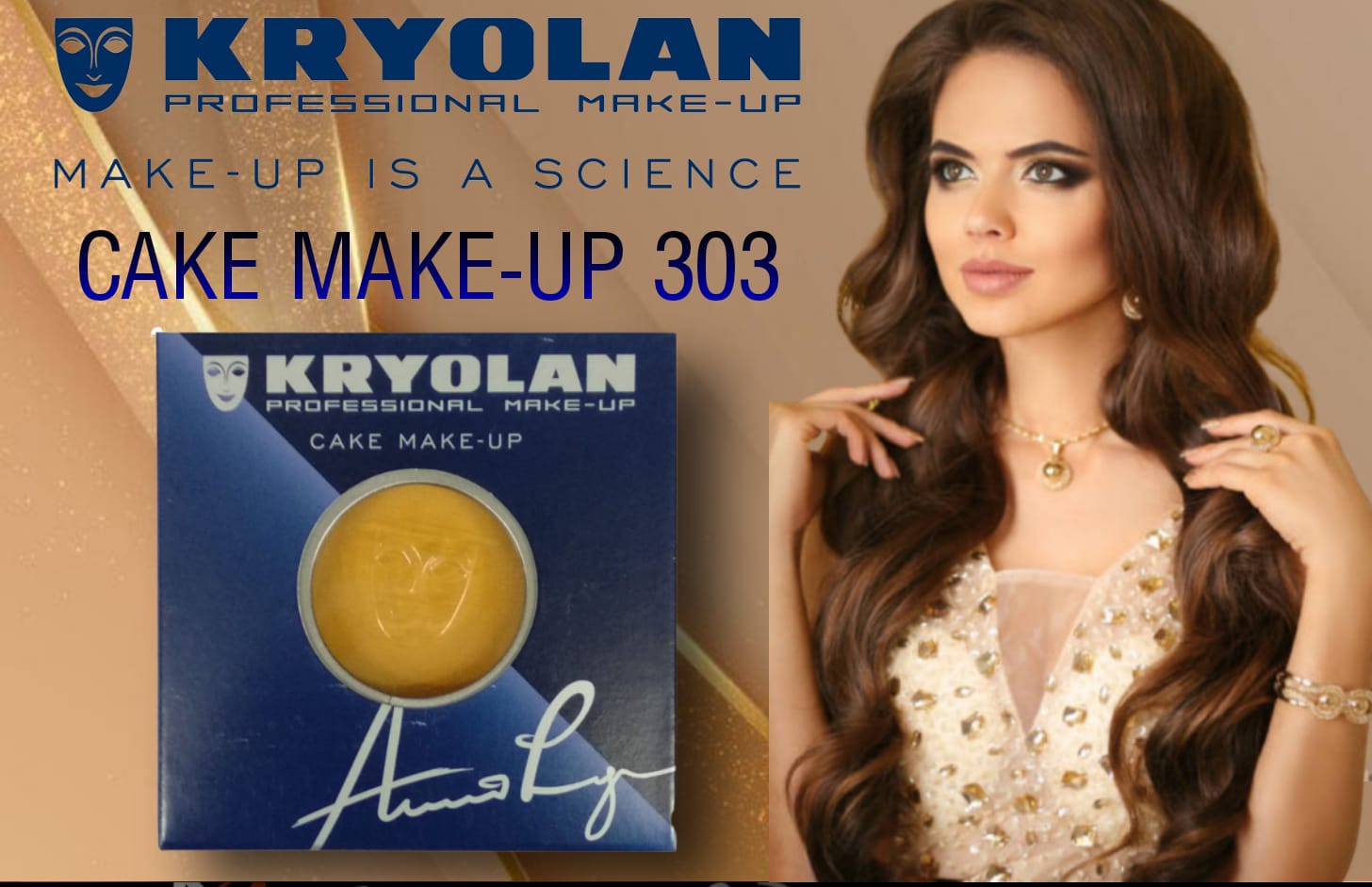 kryolan professional make up cake makeup foundation - 303