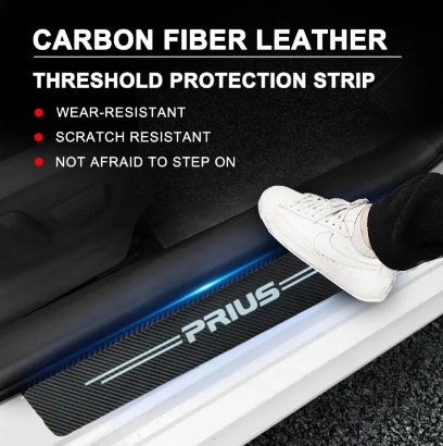Toyota Prius Car Door Plate Sill Scuff Cover Anti Scratch 3D Decal Sticker Protector