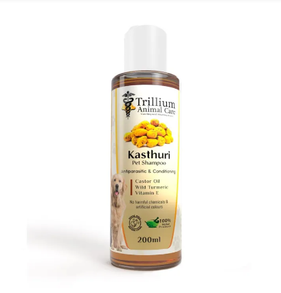 Trillium Kasthuri Antiparasitic & Conditioning Shampoo 200ml (Cats & Dogs)