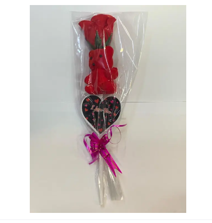 Rose Flower For Valentine Day Gift Single Rose Wraped Perfect Gift For Partner