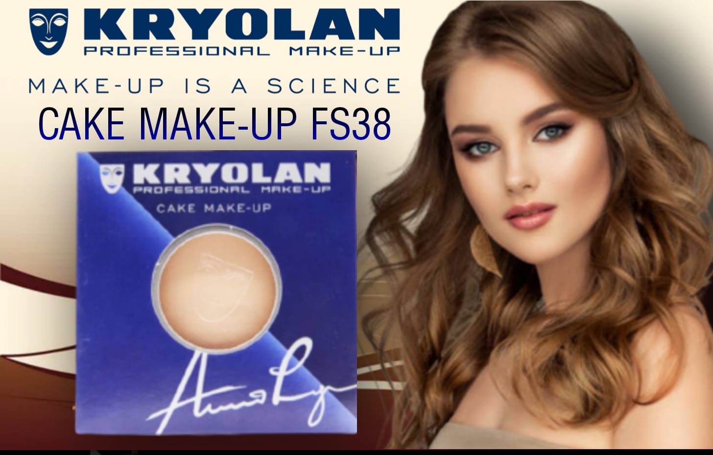 kryolan professional make up cake makeup foundation - fs38