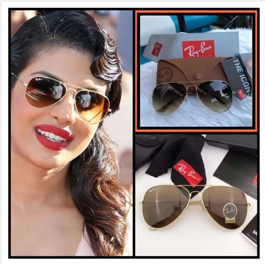 Ray ban Aviator Diamond Edition Brown Sunglasses for Women (UV protection most selling Luxury sunglasses)