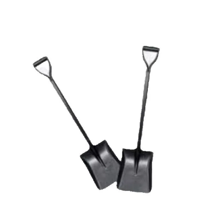 Heavy Duty Steel Shovel for Digging Small Metal Short Shovel with Handle - Gardening Spade Square Point Shovel