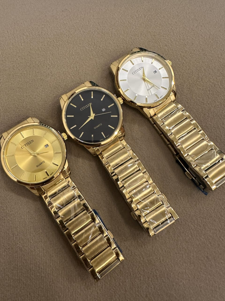 Citizen gold date gents watch