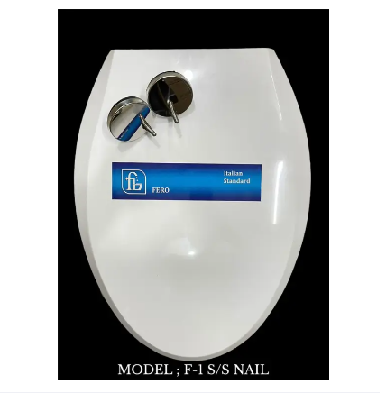 Bathroom Seat cover / Toilet Seat with Cover U/V/O/Round Shape Soft Close Quick Release Easy Cleaning/Toilet seat lid F-1 S/S Nail