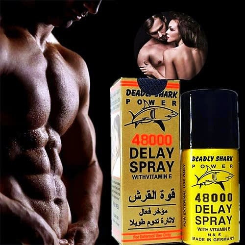 deadly shark power 48000 delay spray with vitamin E