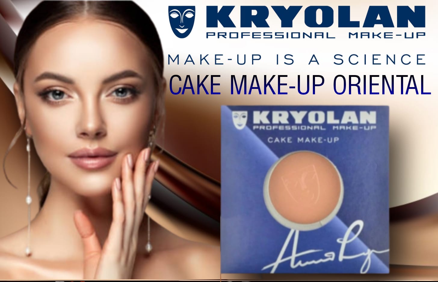 kryolan professional make up cake makeup foundation - oriental