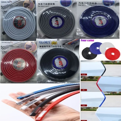 5MCar Door Edge Scratch Protector Strip Guard Trim Auto Door Anti Collision Strip with Steel Car Styling Auto Decoration