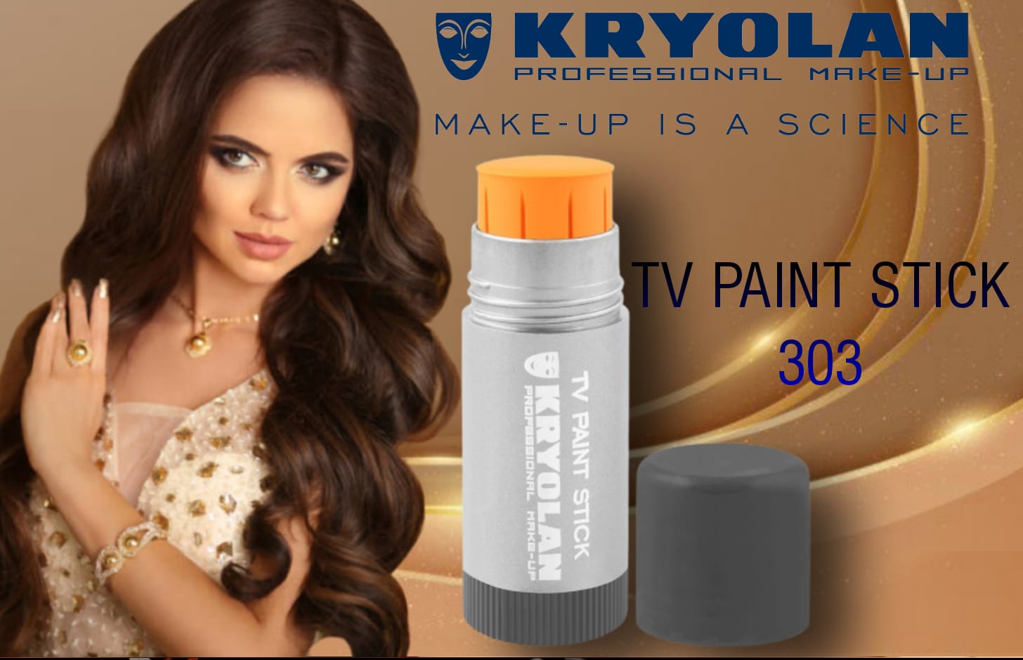 kryolan professional make up tv paint stick foundation - 303