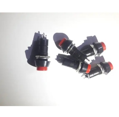 5 Pcs Push On/Off Switch Round Plastic