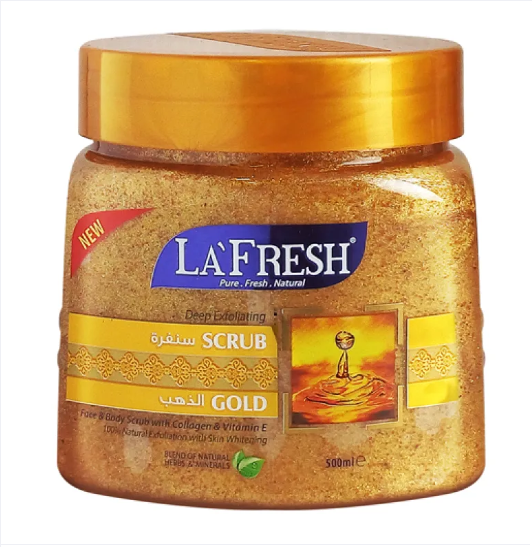 La fresh Gold Scrub Face & Body scrub 500ml