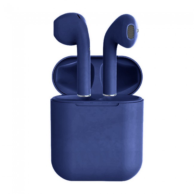 i12 tws Navy Blue Airpods Matte