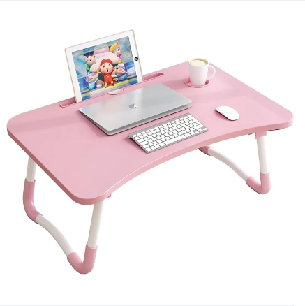 Folding Laptop Desk 40x60cm Sofa Top Portable Computer Tray Multi-Purpose Study Desk