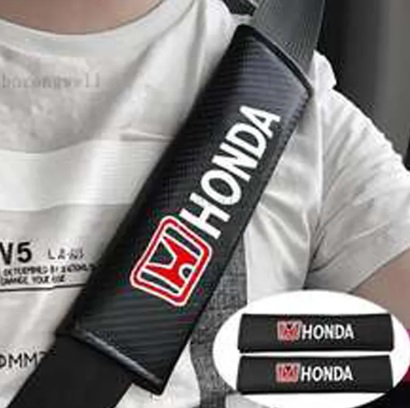 Honda 2PCS/SetSeat Belt Cover Pad Universal Car Accessories Carbon Fiber Seatbelt Cover Buckle for City CRV Click Fit Civic HRV Beat BRV Wave Accord Beat