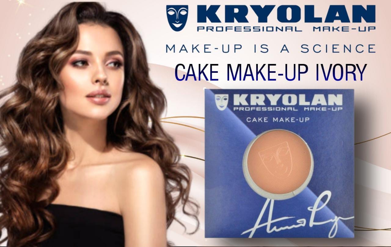 kryolan professional make up cake makeup foundation - ivory