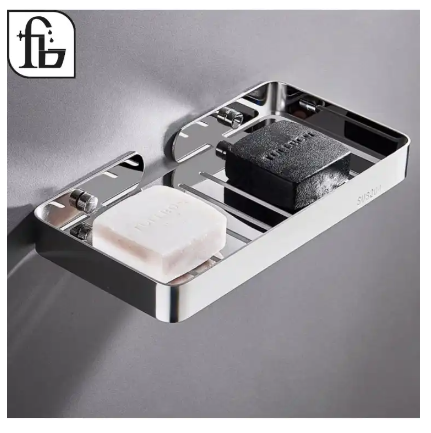 Stainless Steel Wall Mounted Bathroom Storage Container Square Shower Soap Dish Holder/Soap Dish large / Double soap Dish