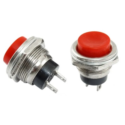 Metal Push Button Switch 2 PCS (Normal Open Momentary)