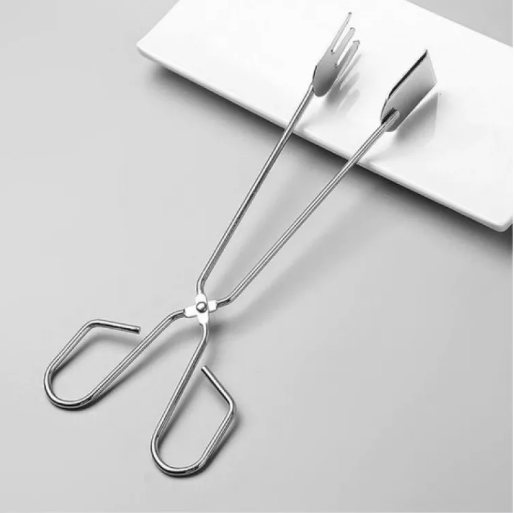 Stainless Steel Kitchen Tongs, 30cm Stainless Steel Food Cake Barbecue Scissors Style Tong Clip Clamp, for Cooking, Barbecue, Serving Scissors Tongs
