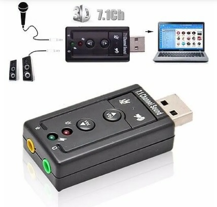 7.1 Channel External USB Audio Adapter Sound Card Virtual Adapter Channel Sound Adapter