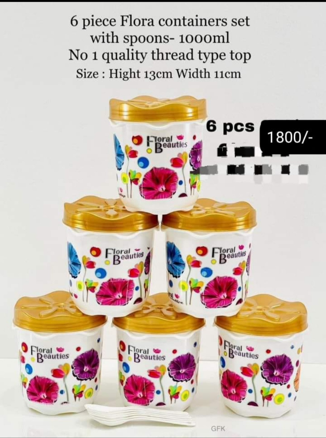 6 pcs FLORA CONTAINER SET