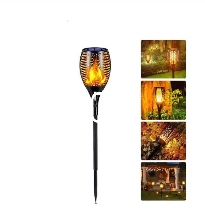 1PCS Solar Light 33LED Flickering Flame Lamp Outdoor Landscape Garden Lighting Dancing Night Lamp