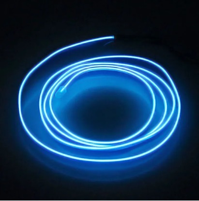 Car cold light line LED car atmosphere lamp flexible interior decoration mounding trim strips light 3M Blue Color
