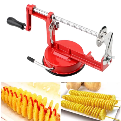 Potato Slicer Red - Stainless Steel , French Fry Cutter