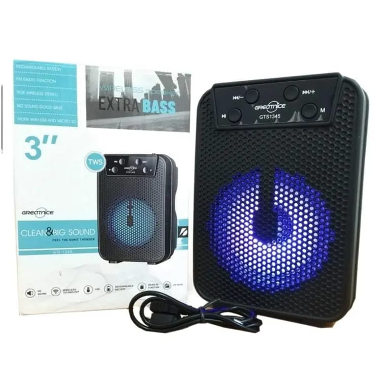 Portable Wireless Bluetooth EXTRA BASS Speaker GTS-1345 3 INCH Clean And Big Sound wirless fm radio UsB Sd card Bluetooth Tws Speaker
