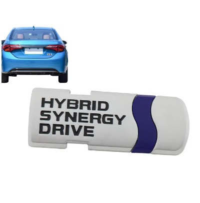1 PCS 3D ABS Chrome HYBRID Synergy Drive Refitting Emblem HYBRID Badge Trunk Logo car Stickers Car