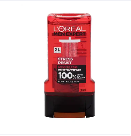Loreal Men Expert Stress Resist 100% Authentic 300ml Shower Gel Body/Face/Hair