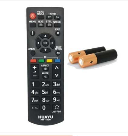 Panasonic LCD/LED Tv Remote Controller RM-1180M & Free Batteries