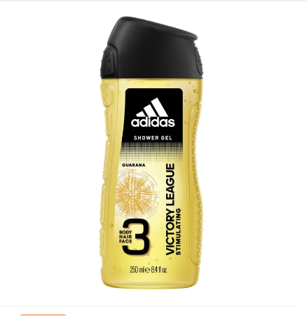 Adidas Victory League 3 in 1 shower gel for body and hair and face for men 250 ml