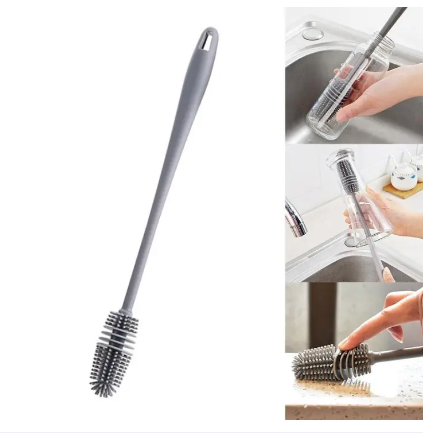 Silicone Cup Brush Cup Scrubber Glass Cleaner Kitchen Cleaning Tool Long Handle Drink Wineglass Bottle Glass Cup Cleaning Brush