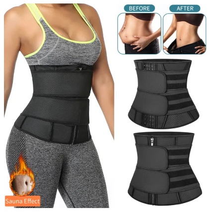 Workout Waist Trainer Belly Slimming Sheath Shaper Belt Sauna Body Shaper Corset Sweat Reduce shapewear- Free size