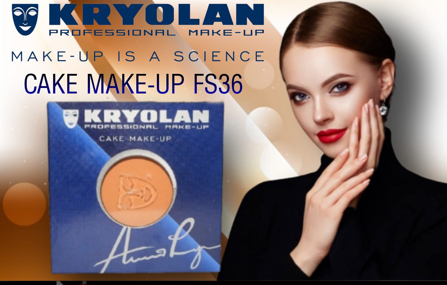 kryolan professional make up cake makeup foundation - fs36