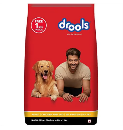 Drools Adult Dog Dry Food 10Kg (1Kg Free)