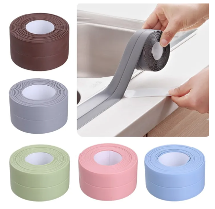 Self Adhesive Sealing Tape Waterproof for Kitchen Bathroom Tub Shower Floor Household PVC Material