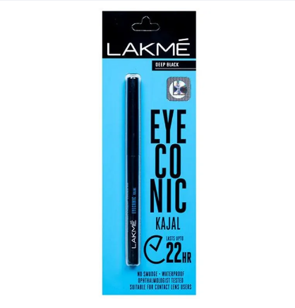 Lakmé Eyeconic Kajal 22Hr (Deep Black) Waterproof 100% Authentic